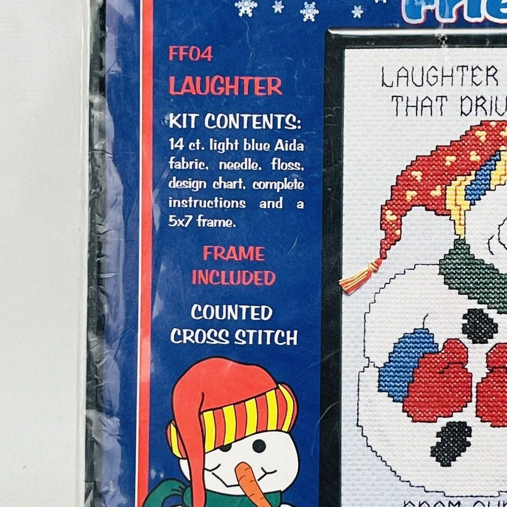 Stoney‎ Creek FF04 Laughter Is The Sun Snowman Counted Cross Stitch Kit